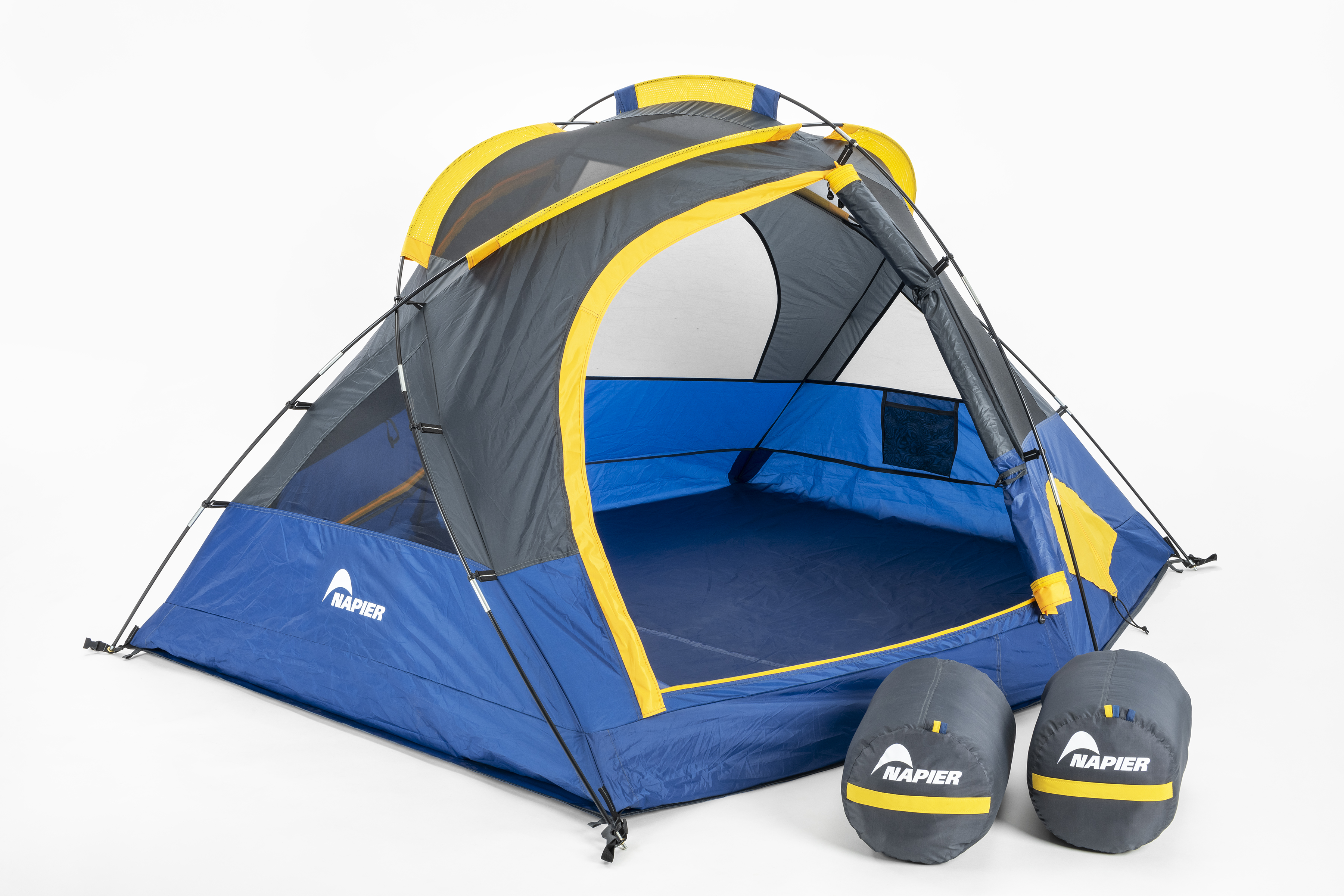 Napier Lite Pack - Camping Bundle 2-Man Tent, Full Rainfly, and 2 Sleeping  Bags, #NAP91200